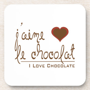 Posavasos ¡Me encanta el chocolate, en francés!
