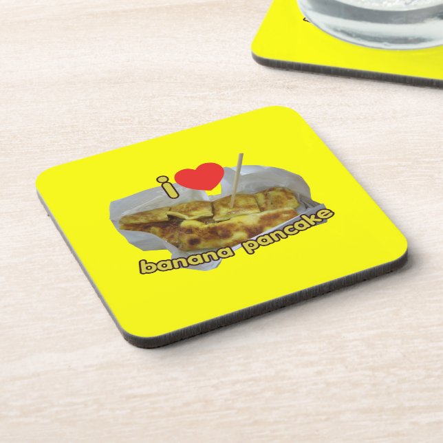 Posavasos Me Encanta El Panqueque Bananero (Corazón)... Comi (Lado Izquierdo)