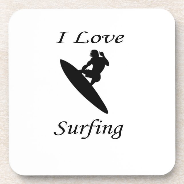 Posavasos Me encanta el surf (Frente)