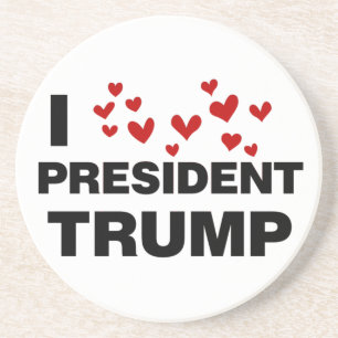 Posavasos Me encantan los corazones del presidente Trump