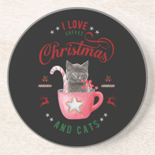 Posavasos me encantan los Navidades del café y los saludos a