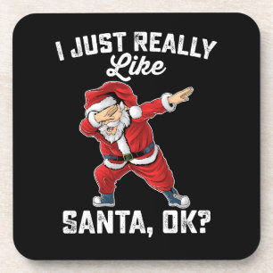 Posavasos Me gusta mucho Santa OK Navidad familiar