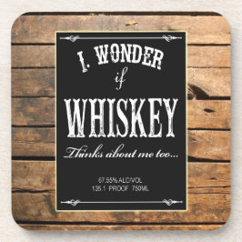 Posavasos Me Pregunto Si Whiskey Piensa En Mí Demasiado Más 