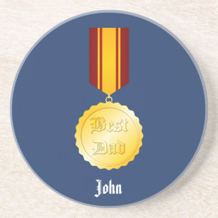Posavasos Medalla de broche Mejor Papá Día del Padre