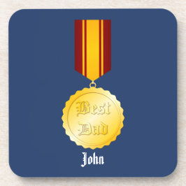 Posavasos Medalla de broche Mejor Papá Día del Padre