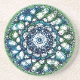 Posavasos Medallón verde azul - Resumen