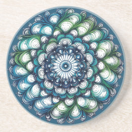 Posavasos Medallón verde azul - Resumen
