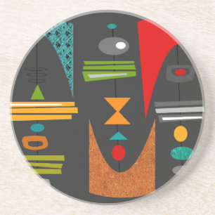 Posavasos Mediados de siglo Tiki abstracto moderno Tok