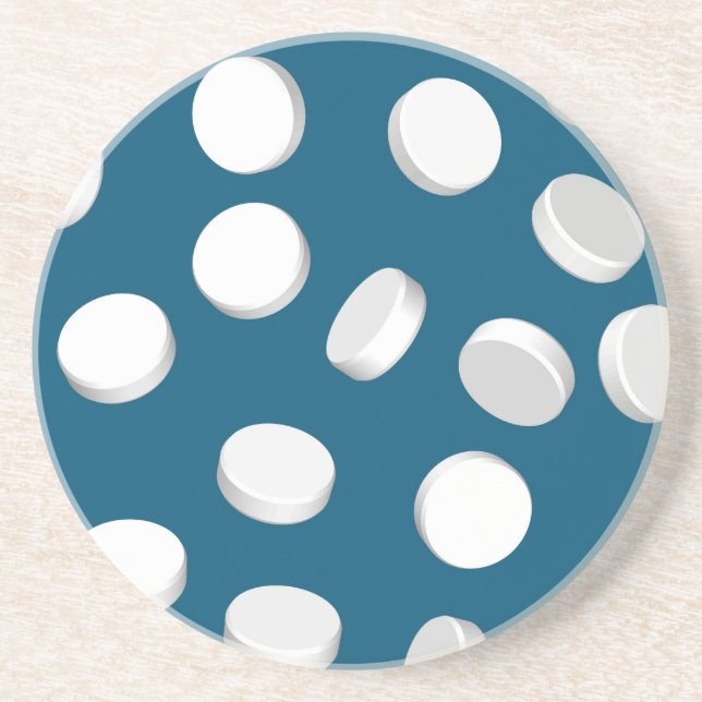 Posavasos medicamentos para pastillas azules (Frente)