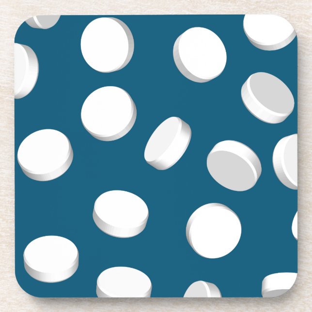 Posavasos medicamentos para pastillas azules (Frente)