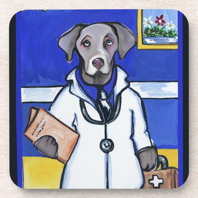 POSAVASOS MÉDICO WEIMARANER (Frente)