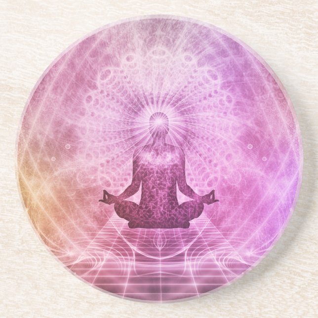 Posavasos Meditación espiritual del yoga Zen Colorful (Frente)