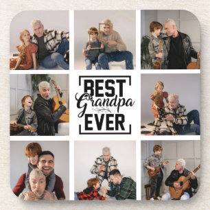 Posavasos Mejor Abuelo del Mundo 8 Collage de Fotos