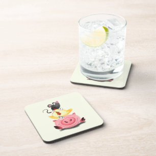 Posavasos Mejor amigo niño picante y ratón - Personalizado