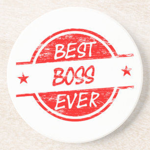 Posavasos Mejor Boss siempre rojo