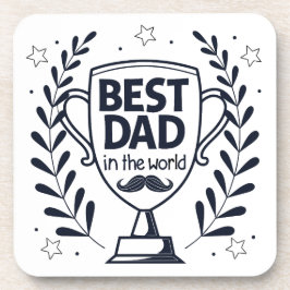 Posavasos Mejor diseño de trofeos de papá - regalo del día d