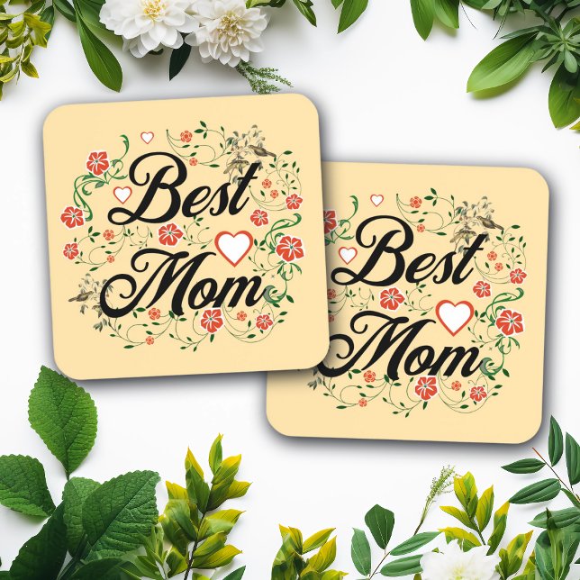 Posavasos Mejor Diseño Floral Elegante De Mamá (Subido por el creador)