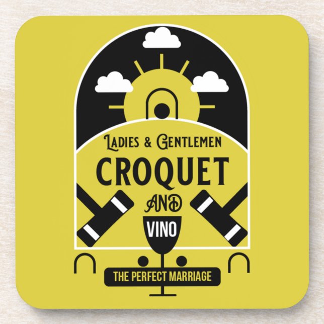 Posavasos Mejor juego de croquet divertido (Frente)
