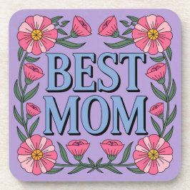 Posavasos Mejor juego de escoria de lavanda de mamá