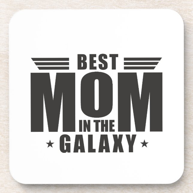 Posavasos Mejor Mamá en Galaxy - Día de la Madre, Cumpleaños (Frente)