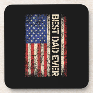 Posavasos Mejor Papá del Mundo Regalos de la Bandera America