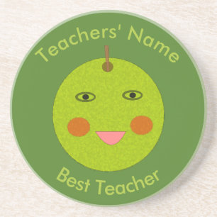 Posavasos Mejor profesor feliz Apple Coasters