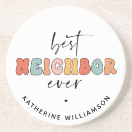 Posavasos Mejor Vecino Retro Personalizado Siempre Cuto