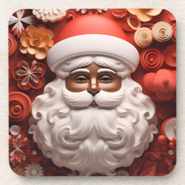 Posavasos Melanin Xmas Black Christmas Sant Claus Bruh Sista