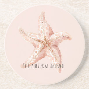 Posavasos Melocotón Estrella de Mar Mejor en la Playa