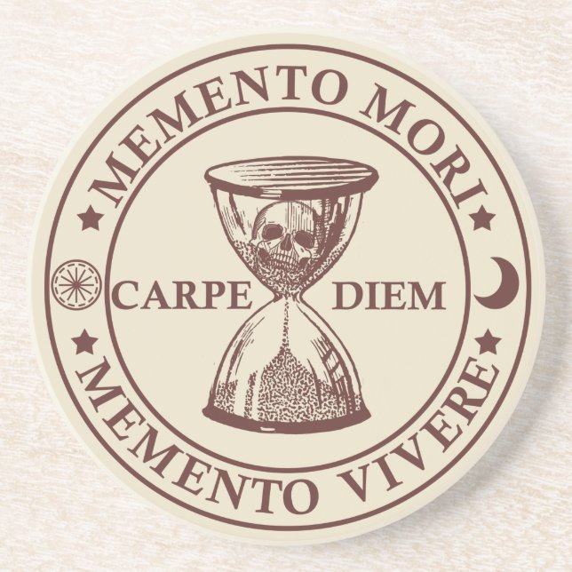 Posavasos memento mori vivir (Frente)