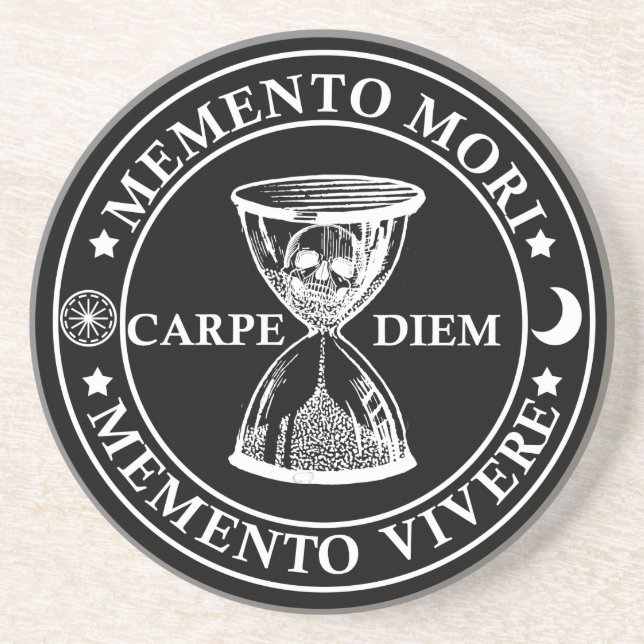 Posavasos memento mori vivir (Frente)