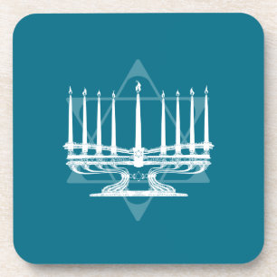 Posavasos Menorah y estrella IV