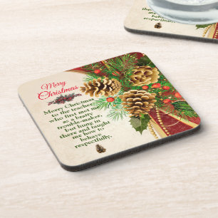 Posavasos Mensaje del profesor de los Navidades estudiantile