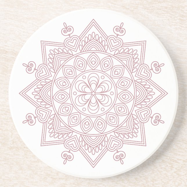 Posavasos Mentalidad Mandala Diseño Montaña Sandstone (Frente)