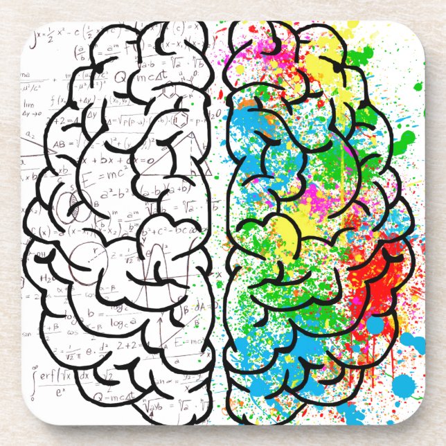 Posavasos mente mental psicología ideas corazones (Frente)