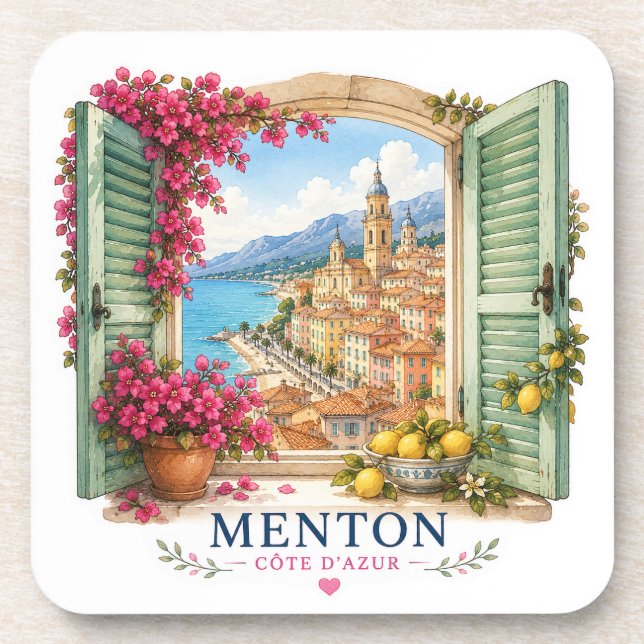 Posavasos Menton French Riviera coasters (Frente)