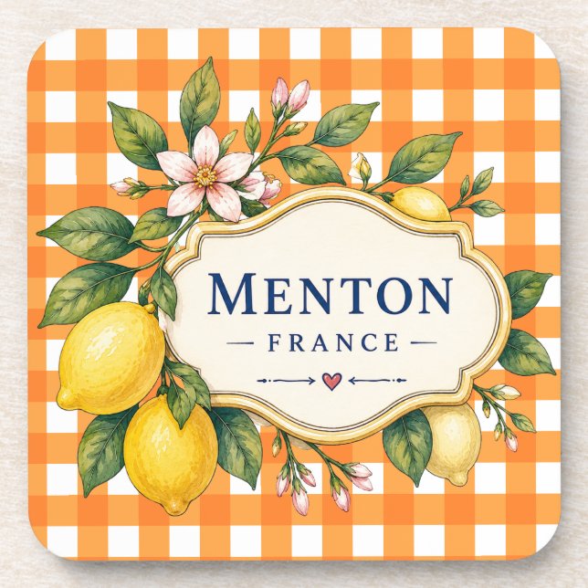 Posavasos Menton Lemon Cote d Azur coasters (Frente)