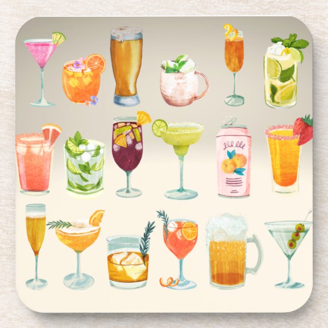 Posavasos Menú de barras (Frente)