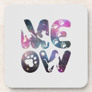 Posavasos Meow - Diseño de siluetas para gatos y pinturas