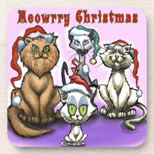 Posavasos Meowrry Navidades Cats