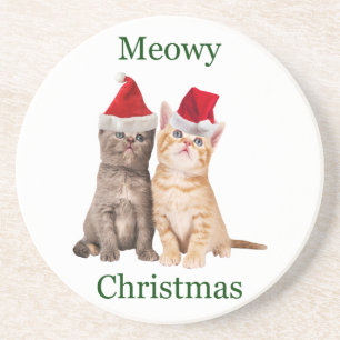 Posavasos Meowy Navidades Kitten Coaster