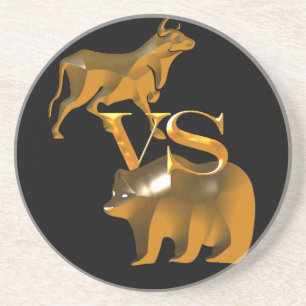 Posavasos Mercado alcista vs. mercado de osos