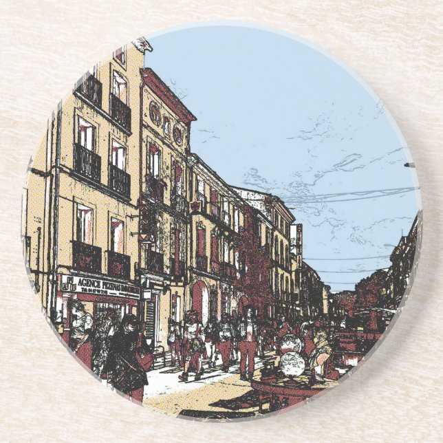 Posavasos Mercado de Antigüedades de Pezenas Francia (Frente)