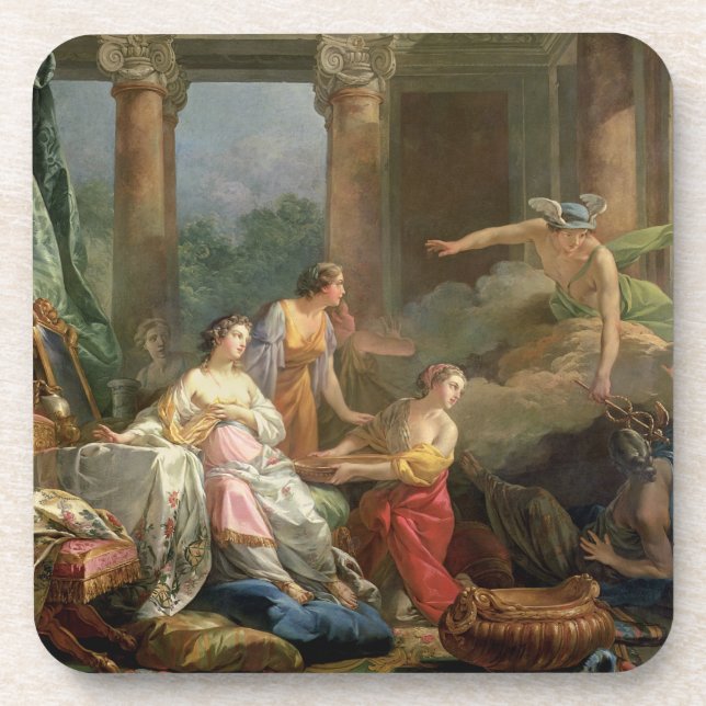 Posavasos Mercury, Herse y Aglauros, 1763 (aceite en lona) (Frente)