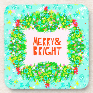 Posavasos Merry and Bright Wreath