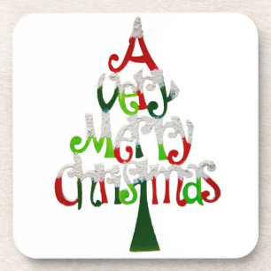 Posavasos Merry Christmas Cork Coaster