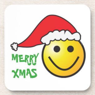 POSAVASOS MERRY CHRISTMAS FACE SANTA CLAUS
