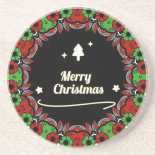 Posavasos Merry Christmas Mandala