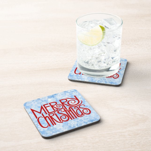 Posavasos Merry Christmas Snow Coaster Set (Lado Derecho)