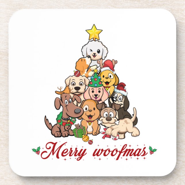 Posavasos Merry woofmas (Frente)